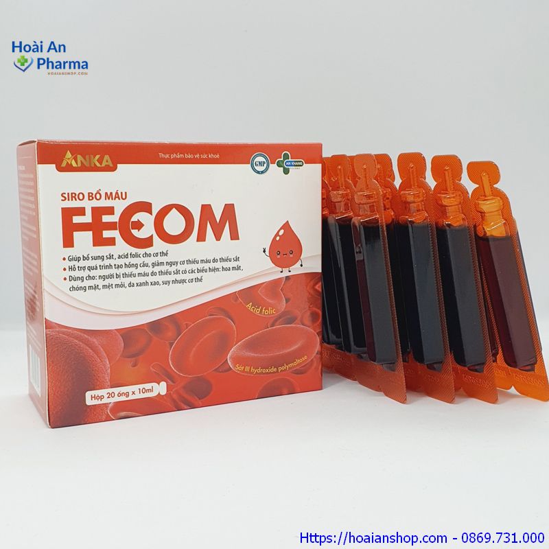 Fecom siro bổ sung sắt cho bà bầu, trẻ em, người lớn