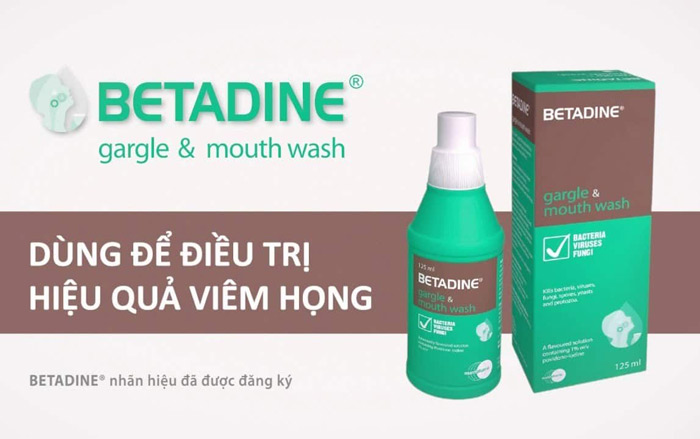 Nước súc miệng Povidone-iod (Betadine)