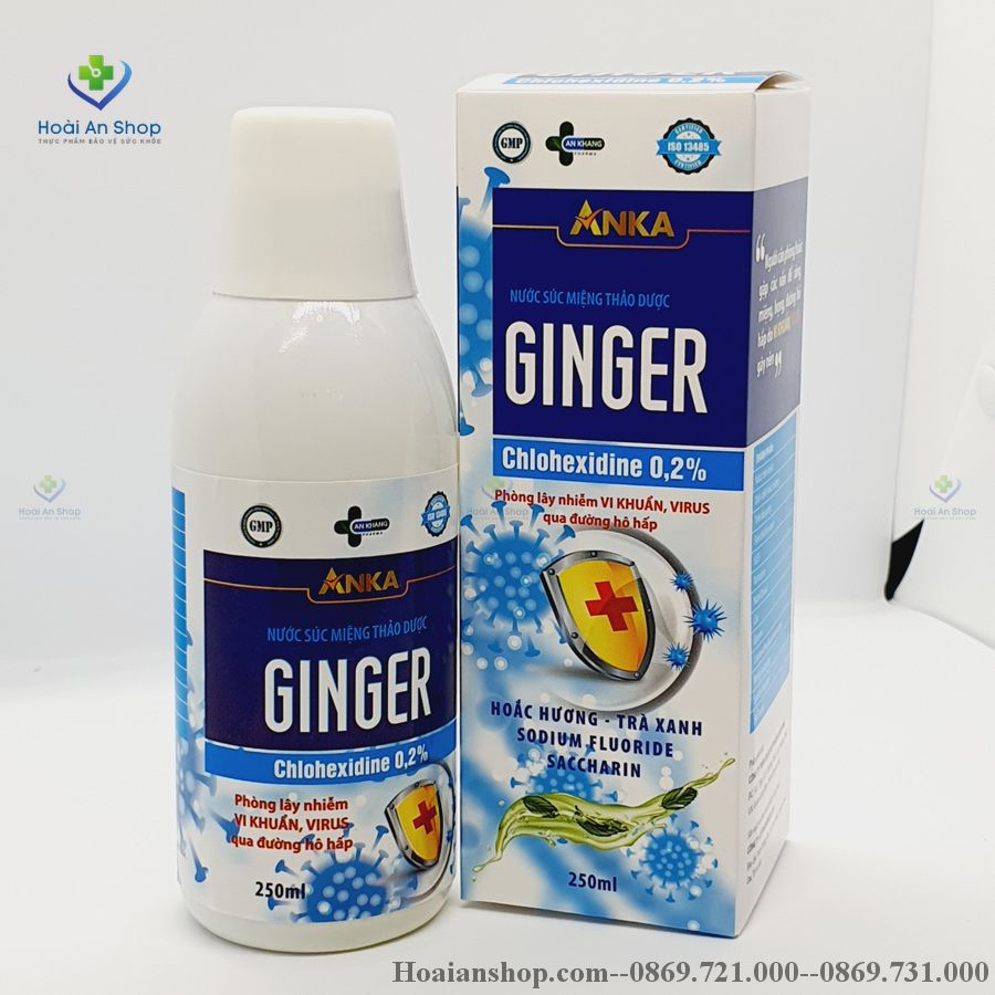 nước xúc miệng thảo dược anka ginger