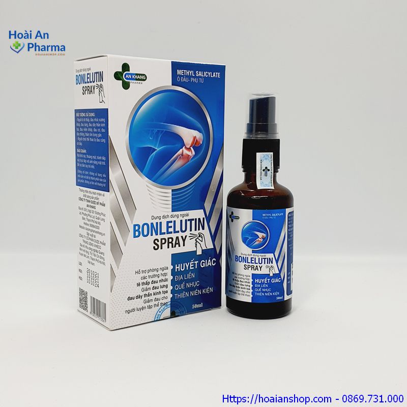 Bonlelutin Spray xịt giảm đau mỏi vai gáy xương khớp